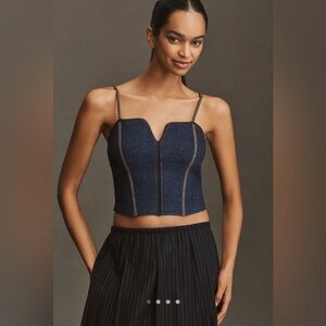Anthropologie Crop Corset Sweater Tank, NWT